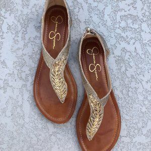 Jessica Simpson Kalie Embellished Feather Sandal - Size 10